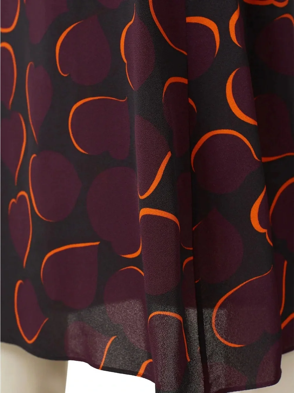 Marni Black Midi Skirt with Purple and Orange Pattern sz M - Picture 5 of 14
